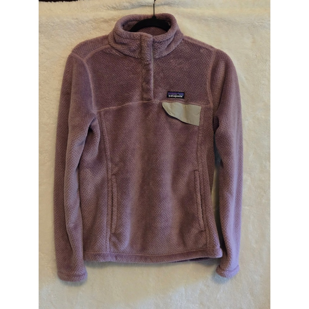 Patagonia Womens Small Re-Tool Snap-T Fleece Pullover Purple Mauve STY25443